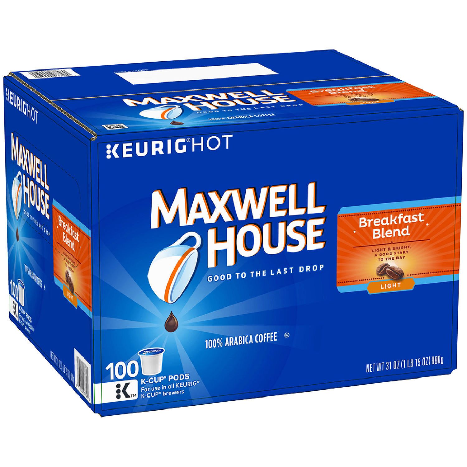 (image for) Maxwell House Breakfast Blend Coffee (100 K-Cups) - Click Image to Close